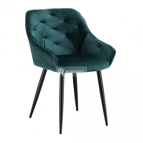 Krzesło (mini-fotel) Aksamit Mark 487 / Czarny Stelaż