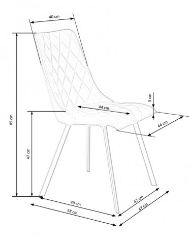 Krzesło Aksamit Mark 450 / Czarny Stelaż