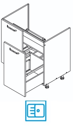 Szafka zlewozmywakowa cargo &ndash; 2 fronty wysuwne