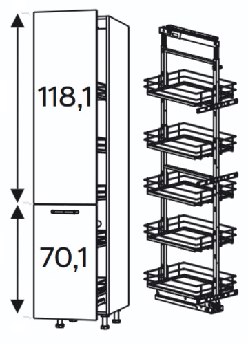 Słupek z koszem cargo SCMAX max obciążenie 120kg, cena z koszem