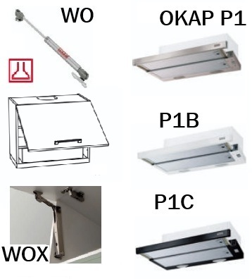 Szafka z okapem Franke P1