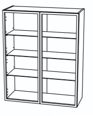 Witryna aluminiowa wisząca Front ALU