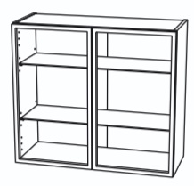 Witryna aluminiowa wisząca Front ALU