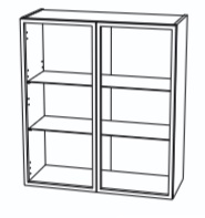 Witryna aluminiowa wisząca Front ALU