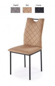 Krzesło Roxi Aksamit / Stelaż Czarny